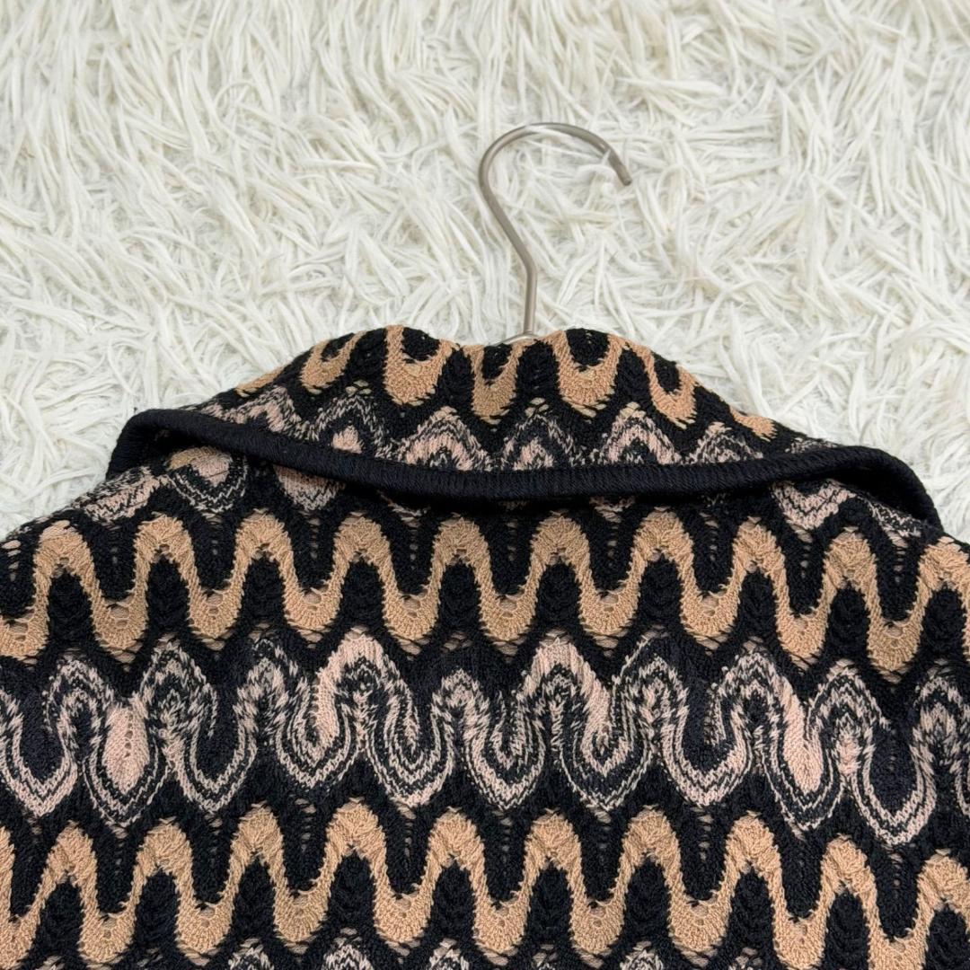 17049✨ミッソーニ ウール イタリア製 総柄 チェスターコート ロングコート