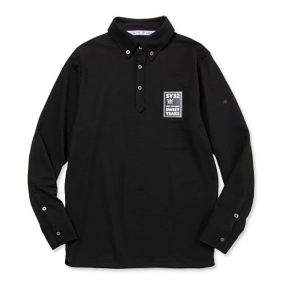 【未使用タグ付き】SY32 by SWEET YEARS 長袖ポロシャツ　黒