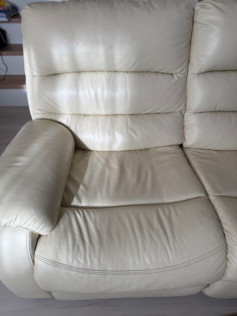 ニトリ　電動ソファ　レザー 2人掛けソファ