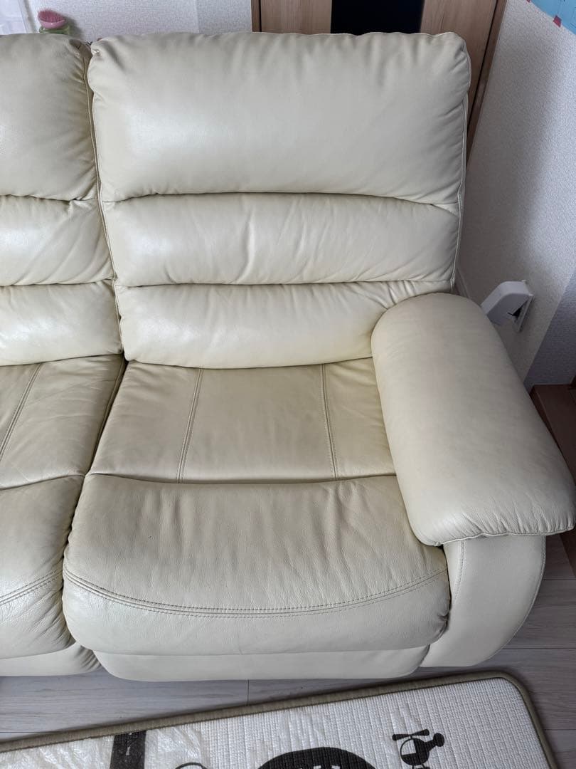 ニトリ　電動ソファ　レザー 2人掛けソファ