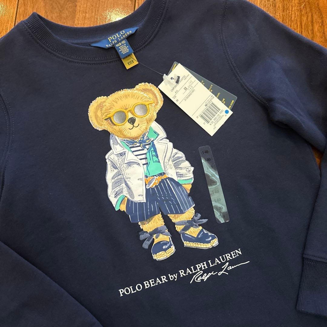 【新品未使用】ラルフローレン　ポロベア　スウェットワンピース140