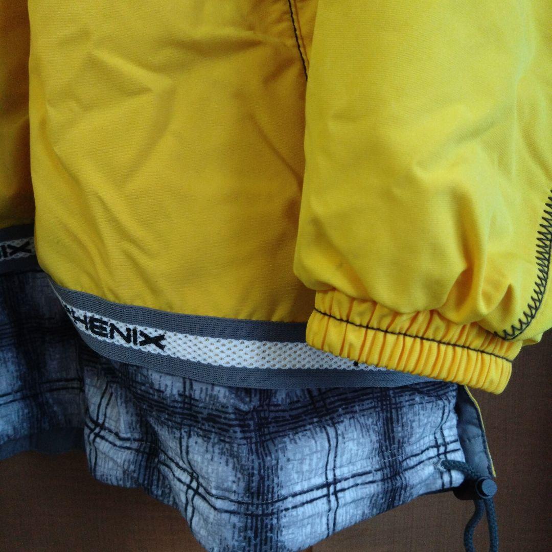 希少　フェニックス　スキーウェアセット　イエロー フード　リバーシブルベスト