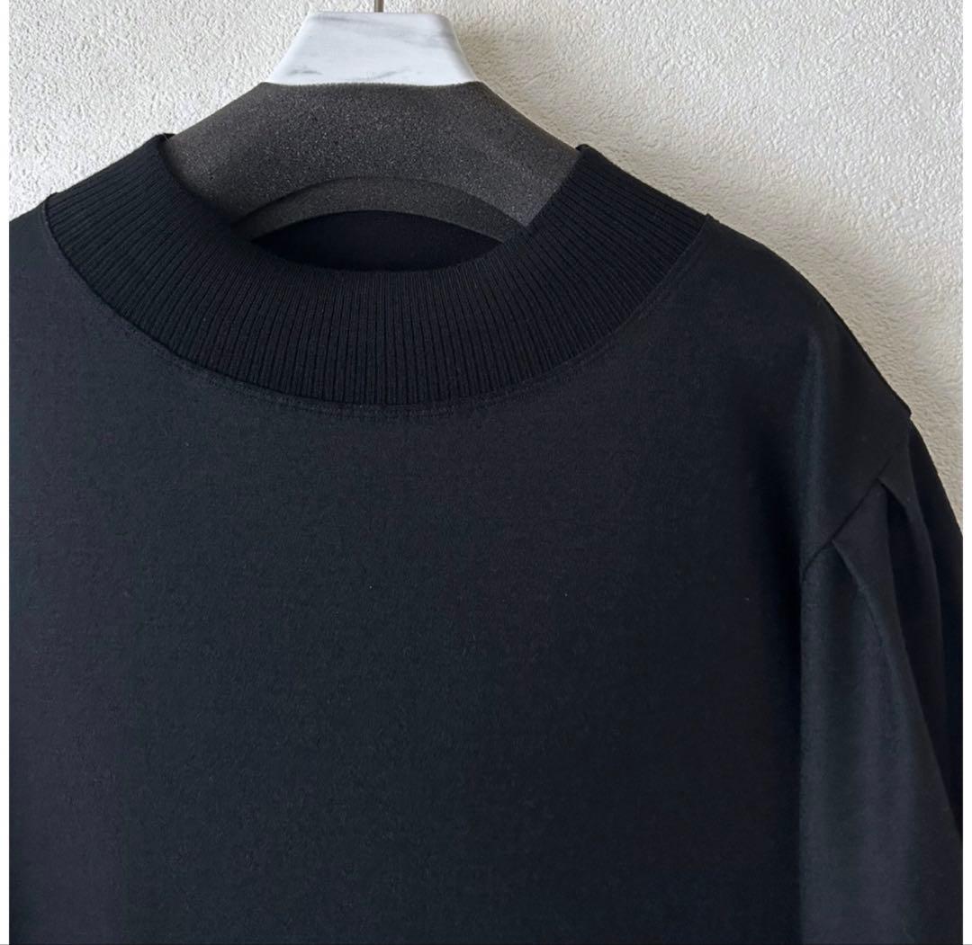 大きいサイズ46＊２３区 ウールミルド リブ フレアワンピース＊自由区ICB組曲