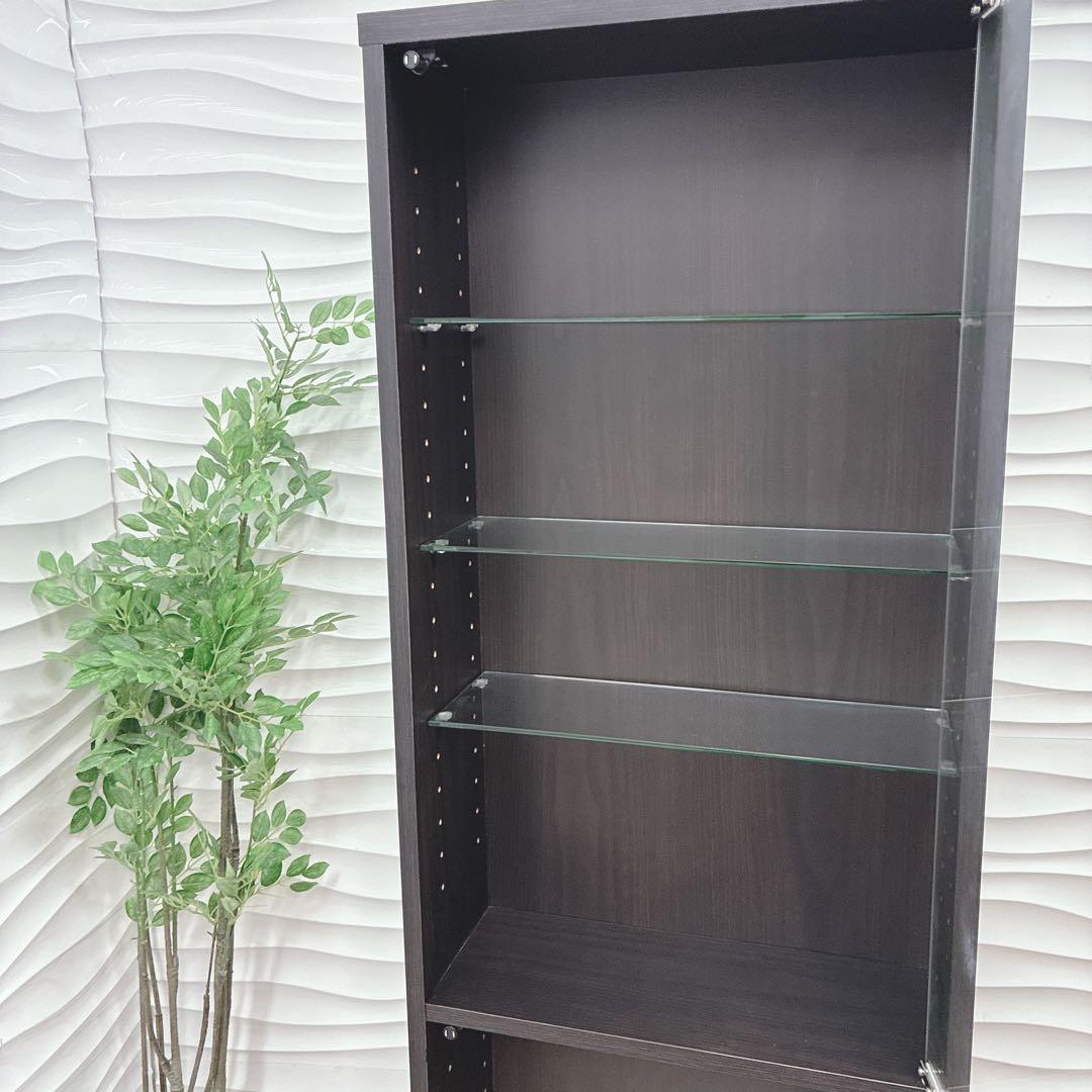 ④大阪府 神戸市 配達料無料！◇不二貿易◇ガラスコレクションケース◇ハイタイプ