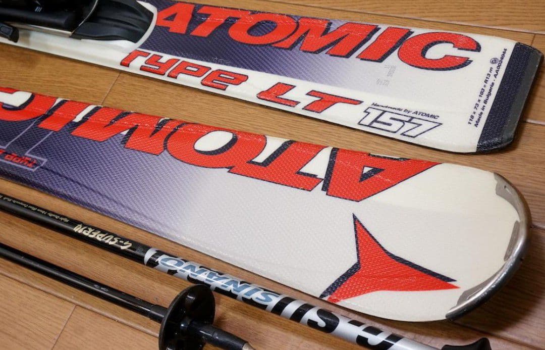 (9/26まで出品)157cm 靴27cm ATOMIC スキーセット 中古