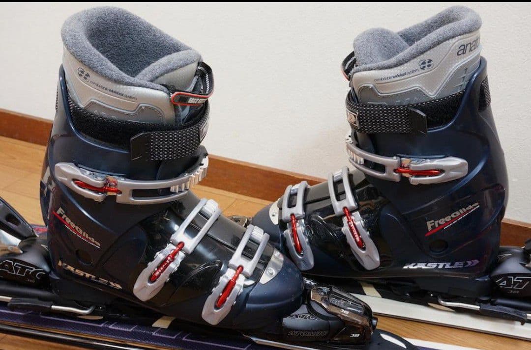(9/26まで出品)157cm 靴27cm ATOMIC スキーセット 中古