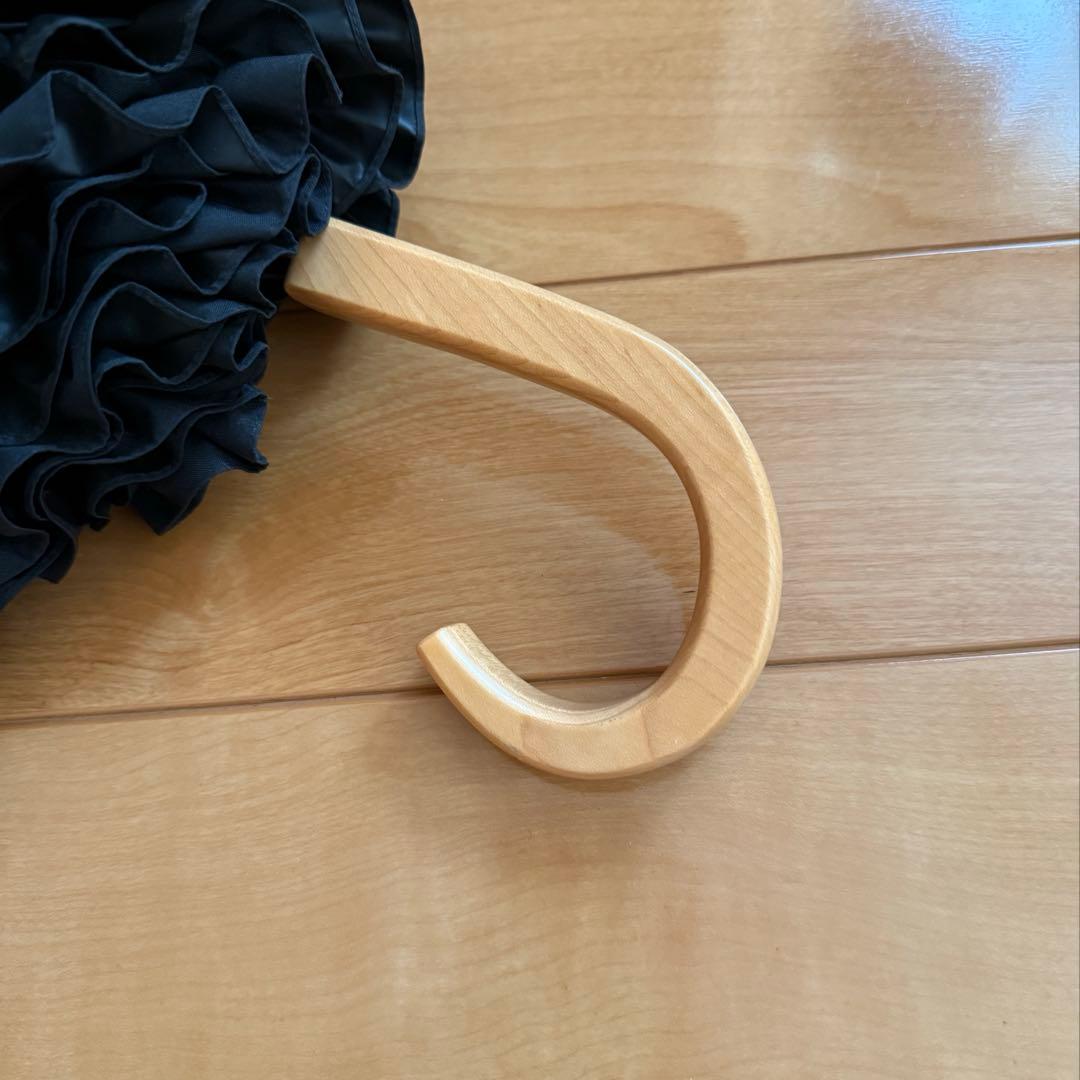 サンバリア100 日傘 フリル ブラック S 長傘