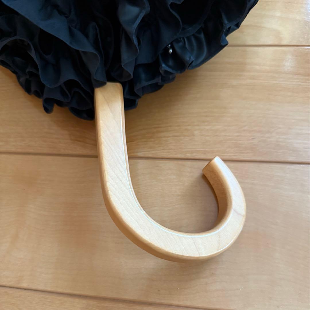 サンバリア100 日傘 フリル ブラック S 長傘