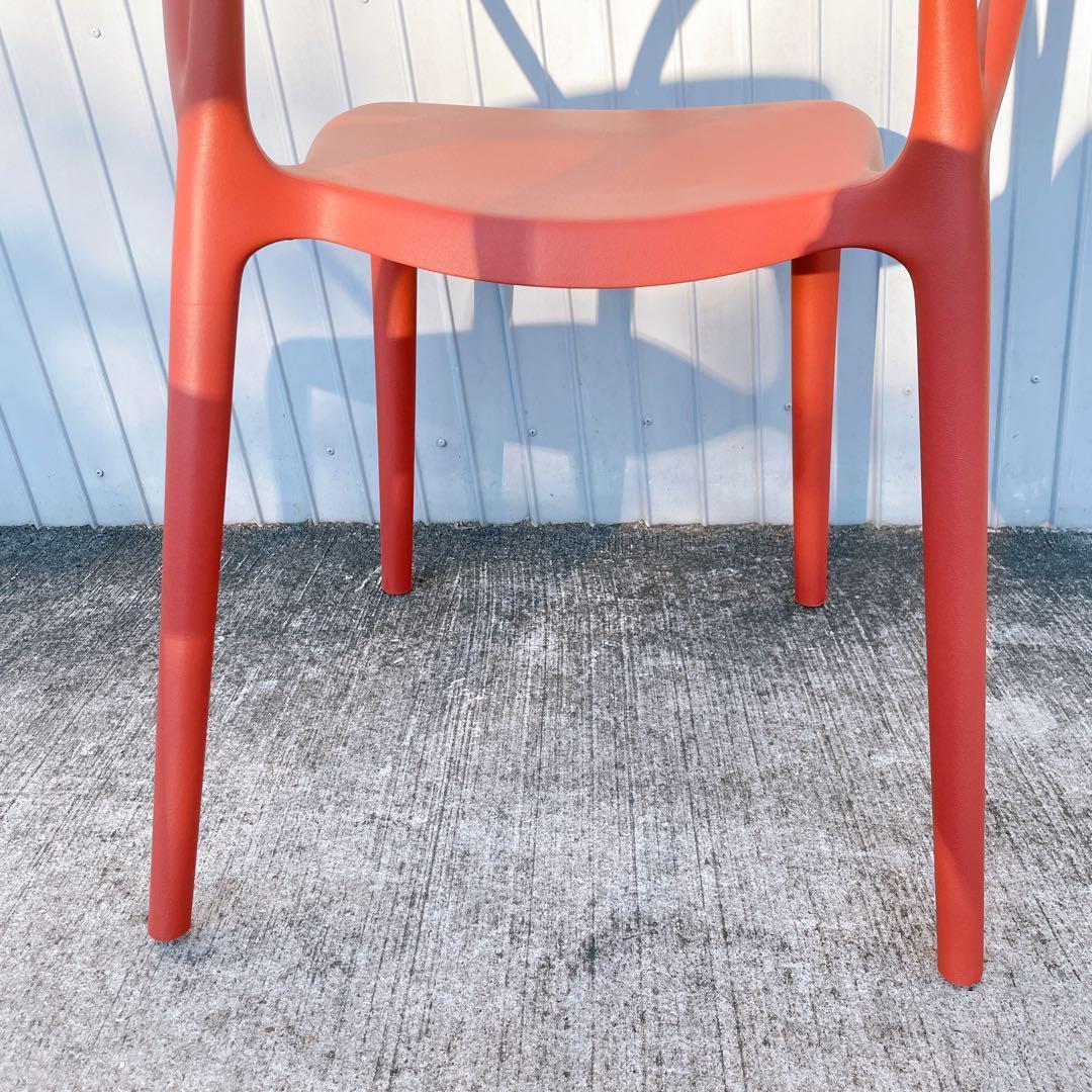 【未使用品】CHERRY エルパソ ダイニングチェア レッド 2脚セット①