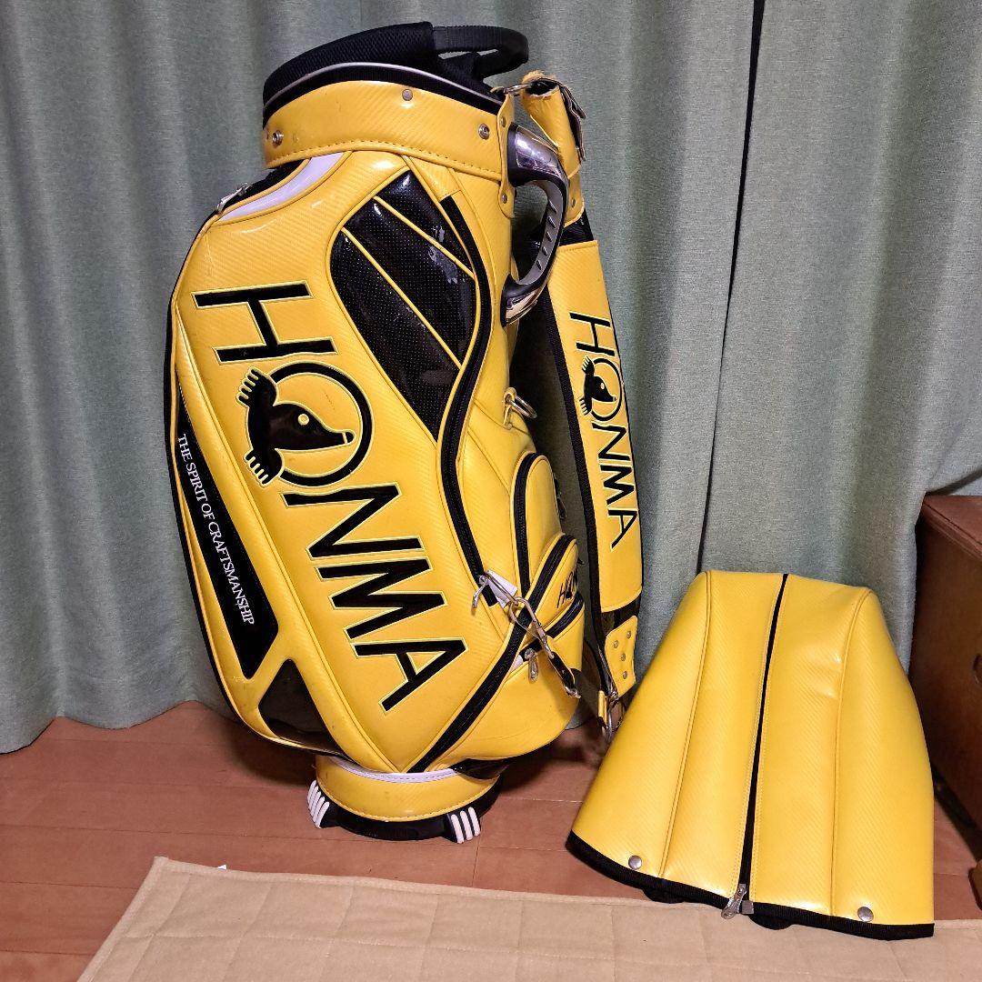 HONMA本格3点式ツアーキャディバッグ。フード付き。9.5インチ。