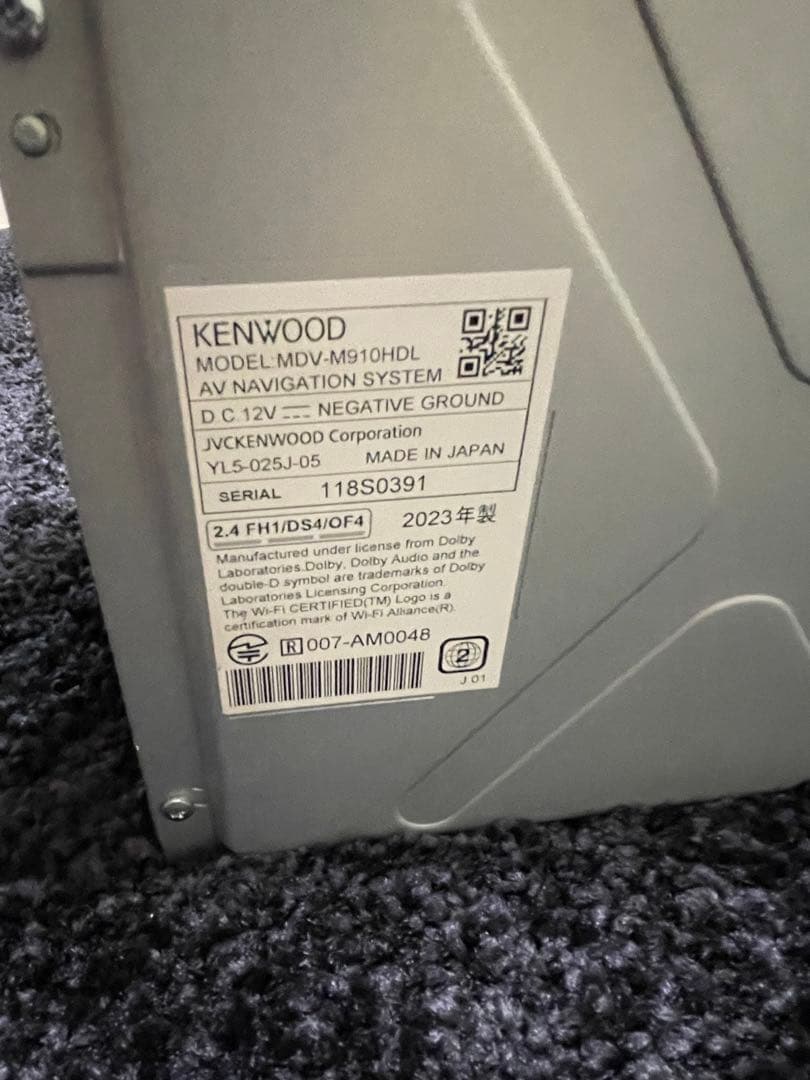 KENWOOD MDV-M910HDL カーナビ本体