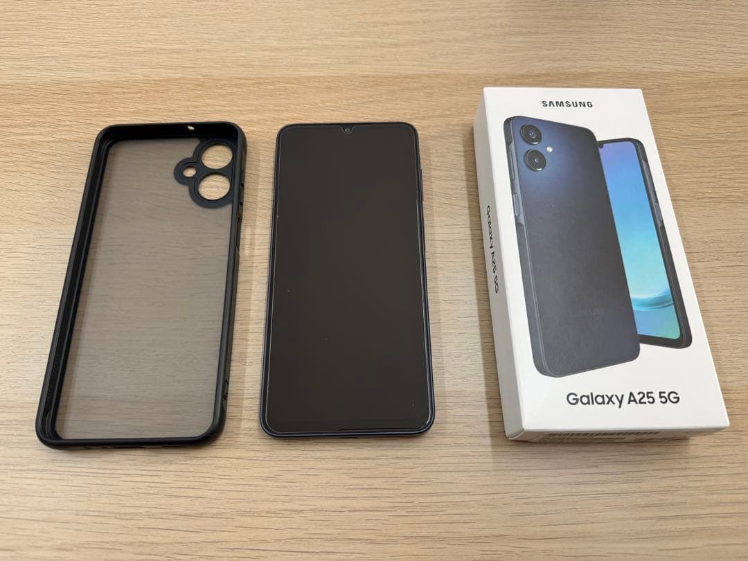Samsung Galaxy A25 5G 64GB ブラック ケース付き