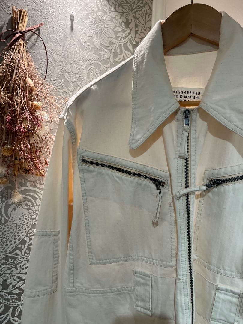 【美品】Maison Margiela ミリタリージャケット　アイボリー