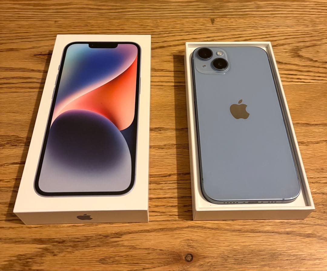 ☆極美品！☆Apple iPhone 14ブルー アップルストア版