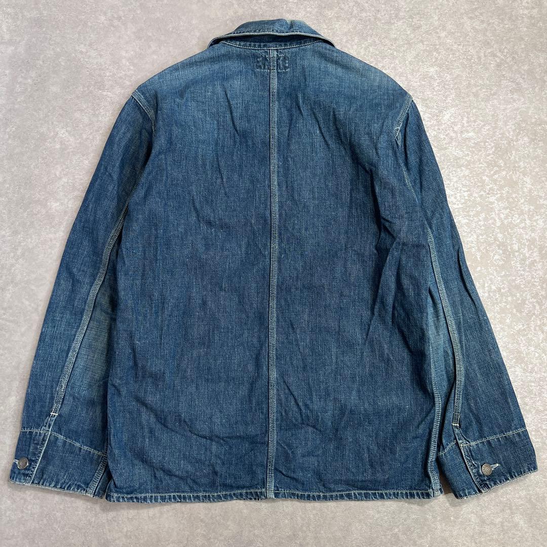 90sポロラルフローレン デニムカバーオール ワークジャケット L相当