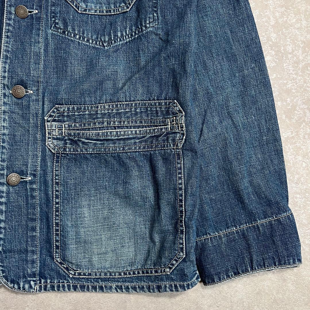 90sポロラルフローレン デニムカバーオール ワークジャケット L相当