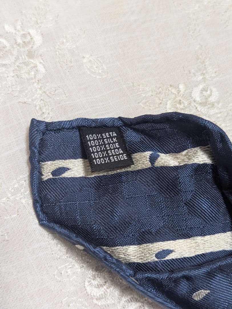 美品★タイユアタイ　シルクタイ　ペイズリー　ブルーグリーン　セッテピエゲ