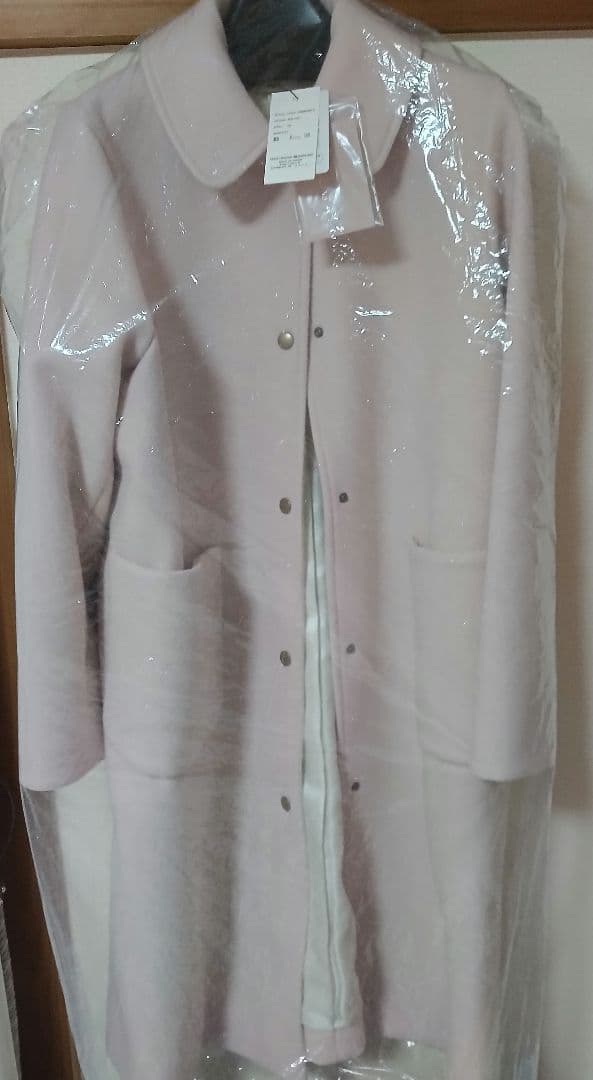 タグ付未使用　yori バイカラーロングコート　ピンク