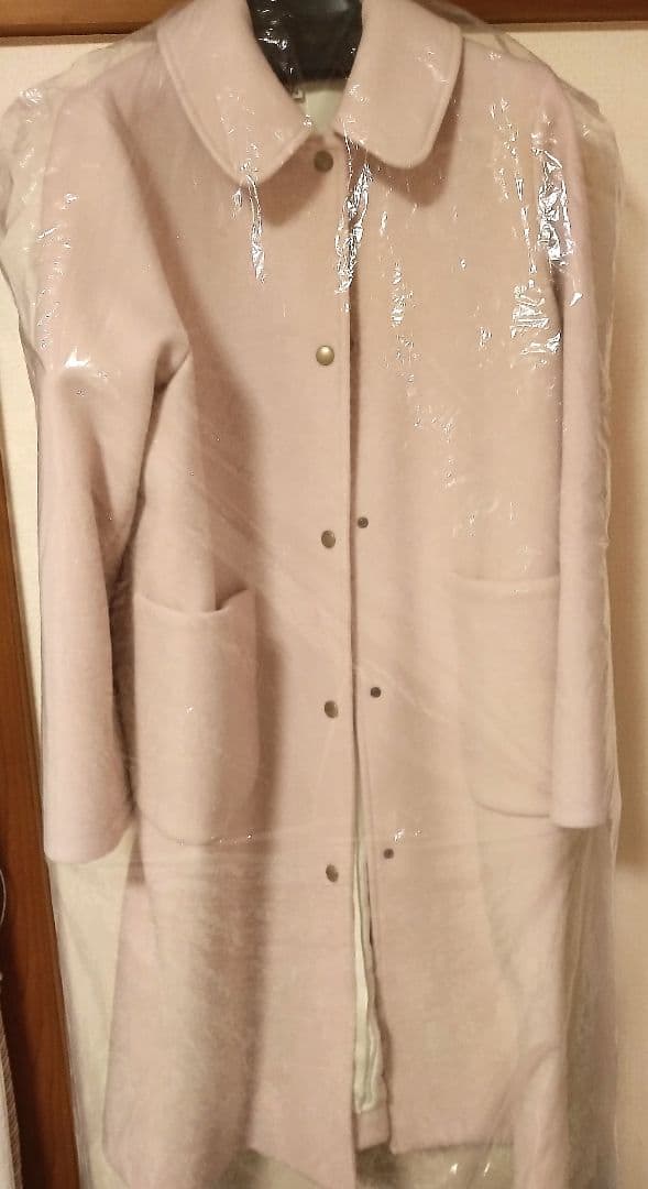 タグ付未使用　yori バイカラーロングコート　ピンク