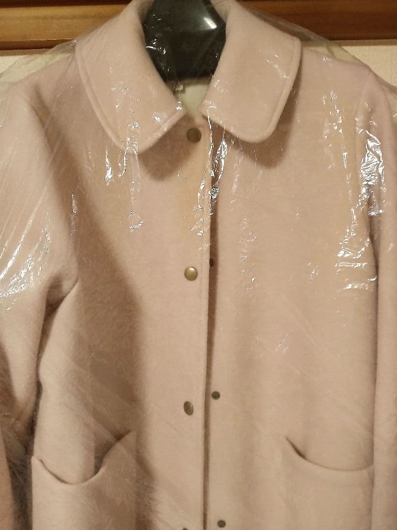 タグ付未使用　yori バイカラーロングコート　ピンク