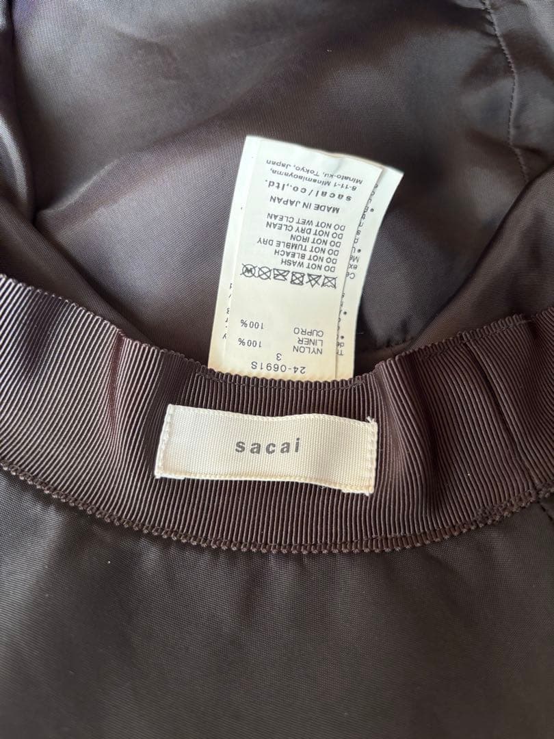 【最終値下げ】sacai ダブルバケットハット ジップデザイン(ブラック)