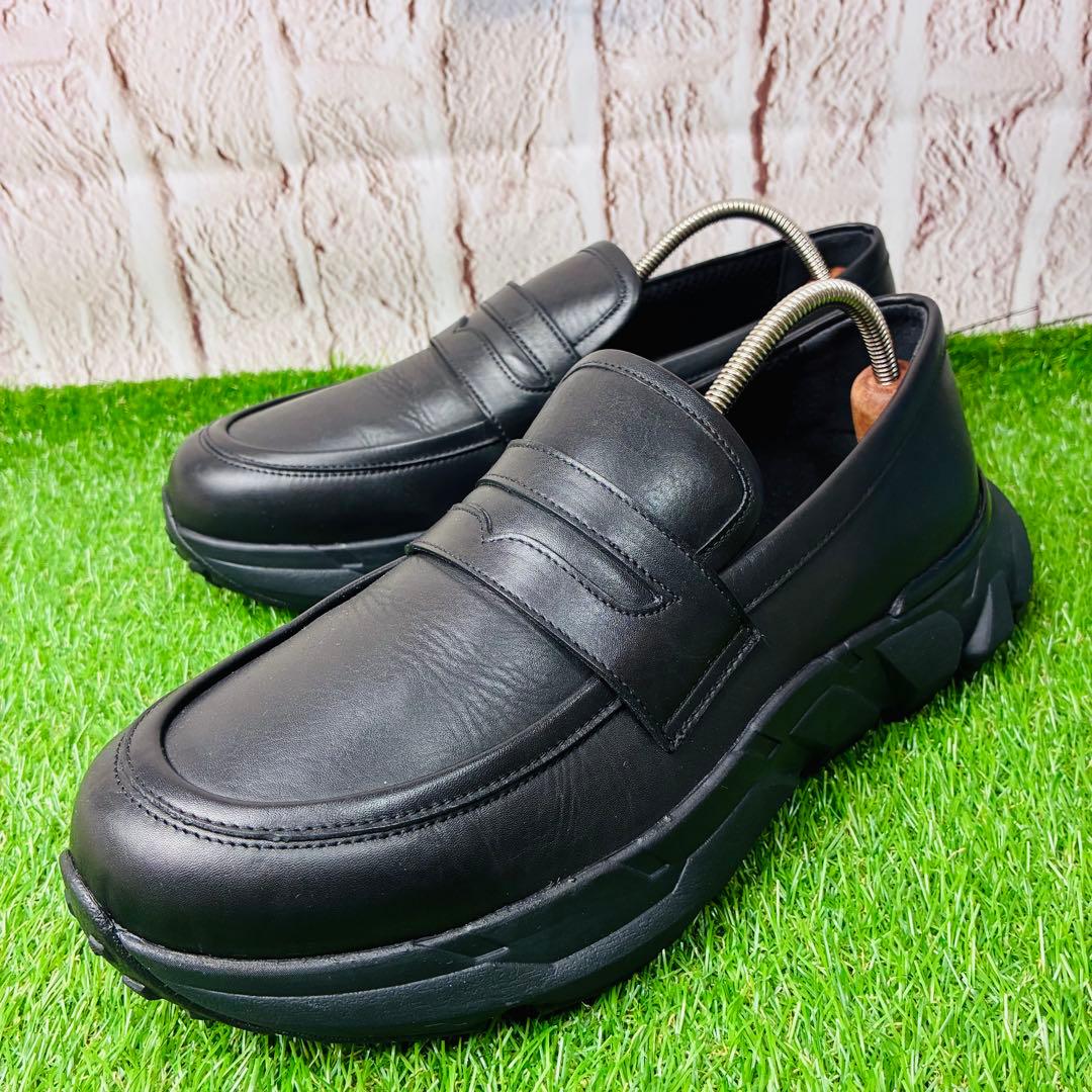 【極美品】BEAMS スニーカーローファー レザー 本革 厚底 43(27)