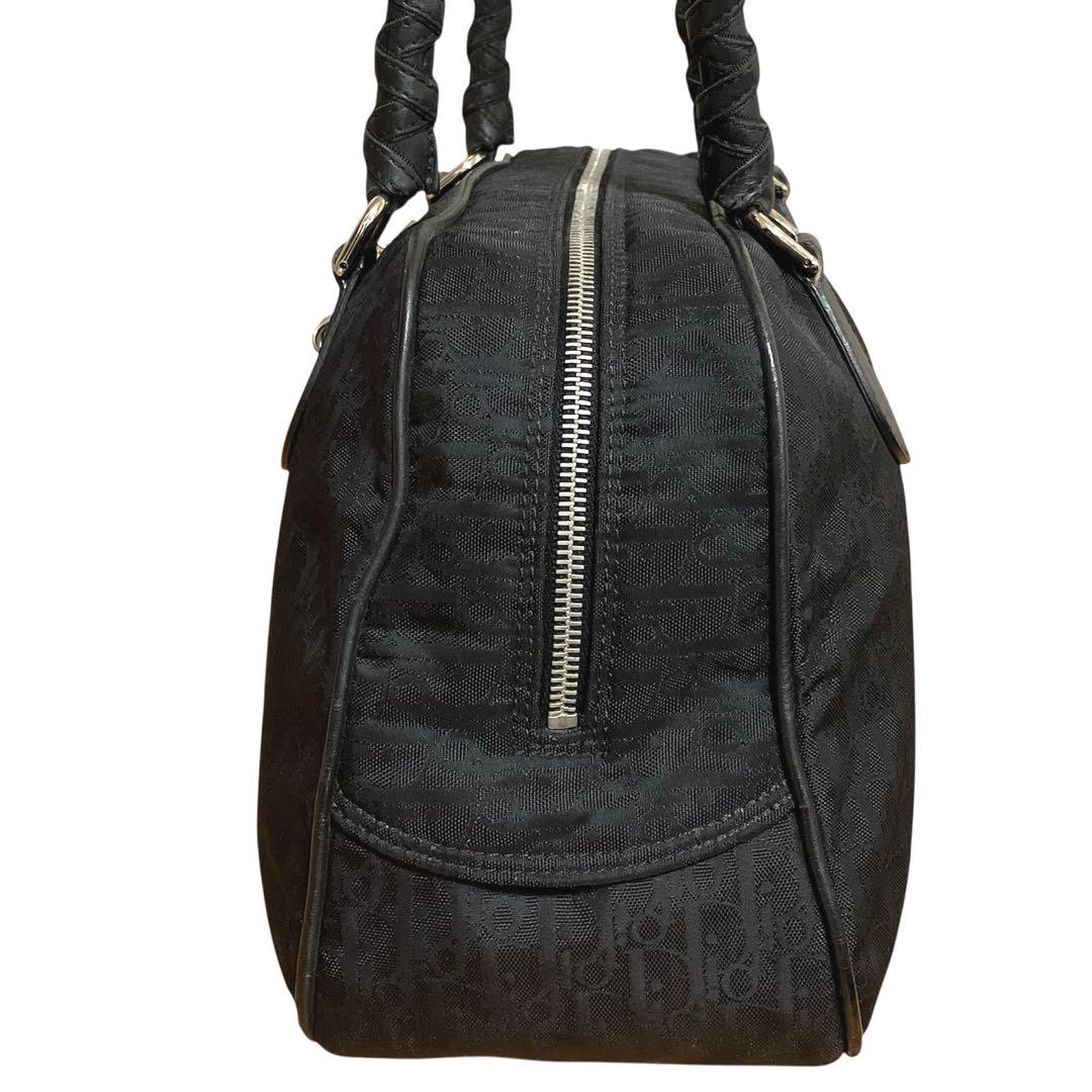 クリスチャン ディオール トロッター柄 ミニボストン型 ショルダーバッグ 美品