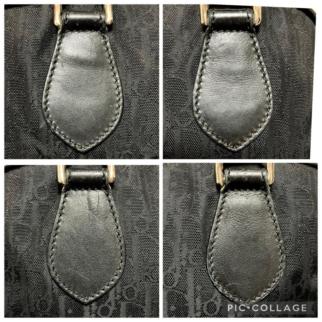 クリスチャン ディオール トロッター柄 ミニボストン型 ショルダーバッグ 美品