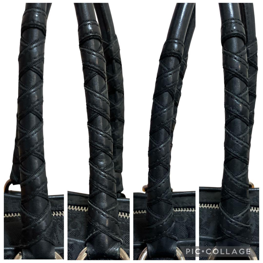 クリスチャン ディオール トロッター柄 ミニボストン型 ショルダーバッグ 美品