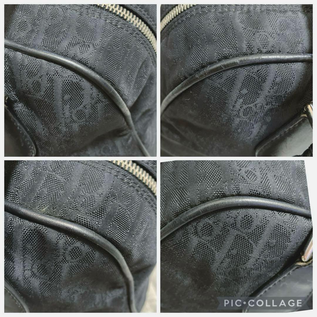 クリスチャン ディオール トロッター柄 ミニボストン型 ショルダーバッグ 美品