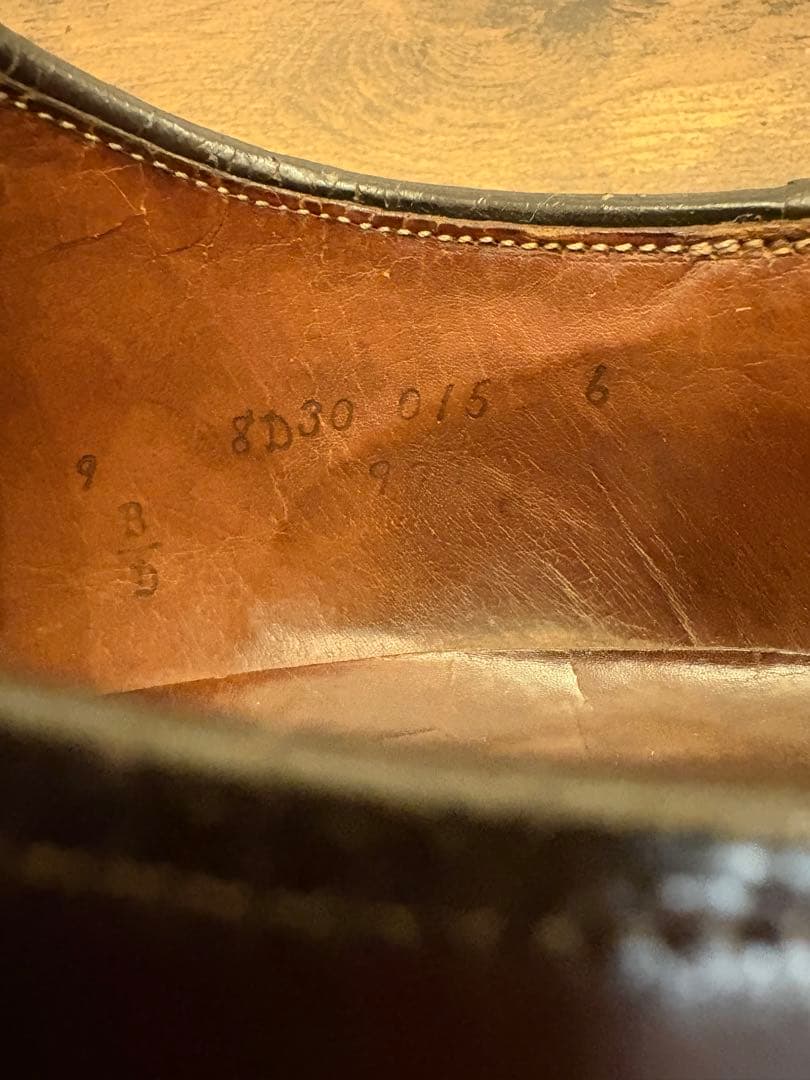 【最終値下げ】 Alden 990 コードバン プレーントゥ ブラウン 9D