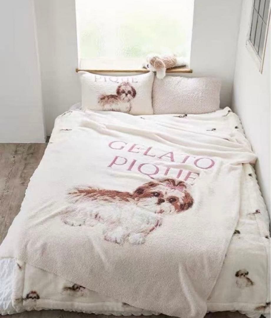 ジェラートピケ　マルチカバー　アイボリー