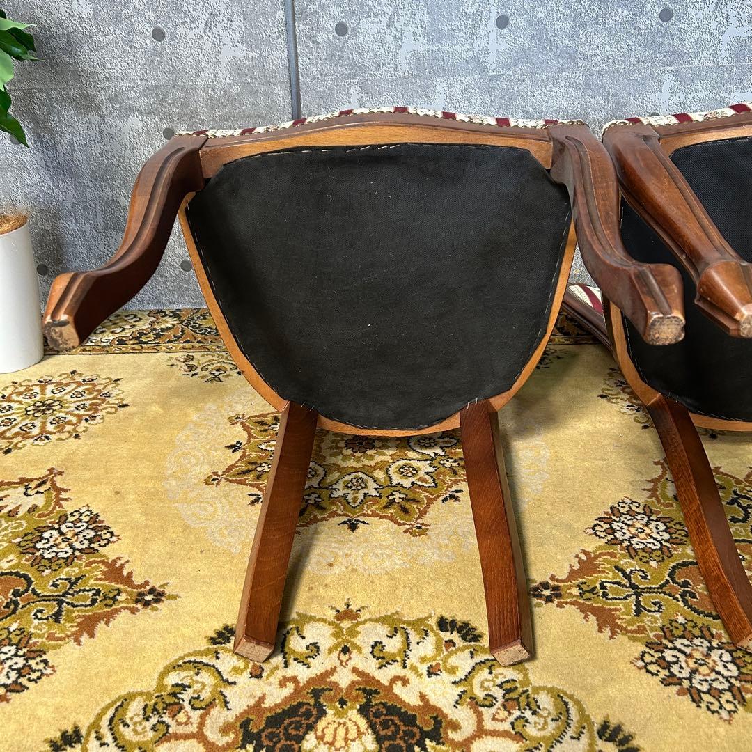 わらびもちこ꧁イタリア製꧂サロンチェア ダイニング ヨーロッパ 鋲打ち