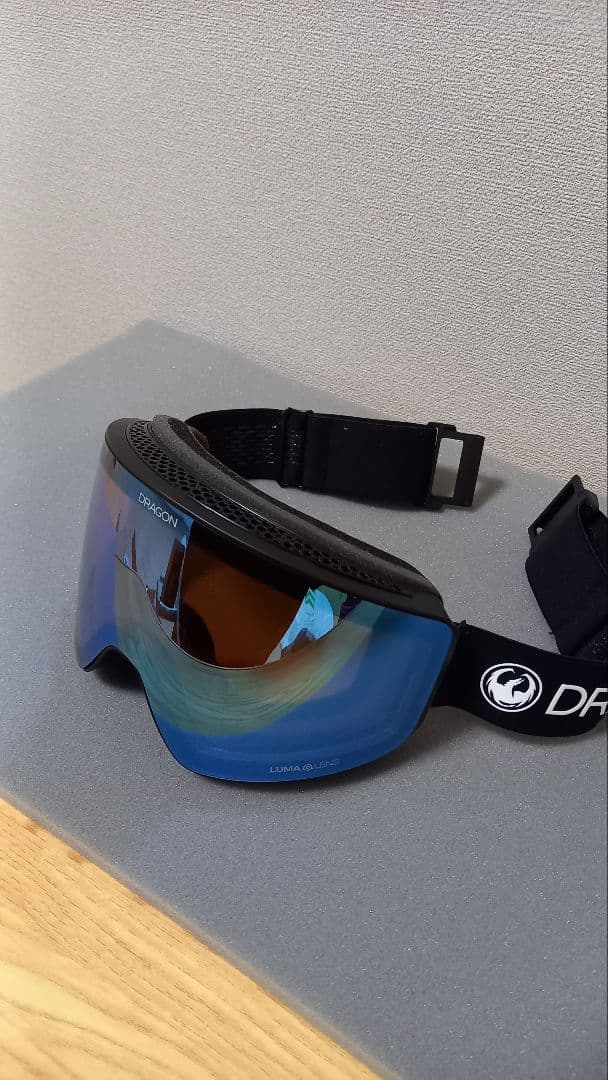 超美品！DRAGONブルーレンズ PXV ゴーグル 収納袋付き【ひまわり】