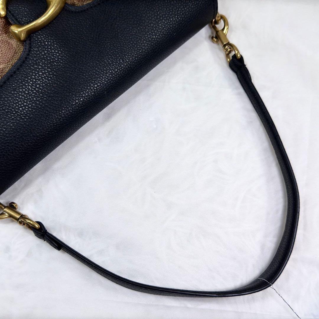 【極美品】コーチ 79337 タビー シグネチャー 3way ハンドバッグ 黒