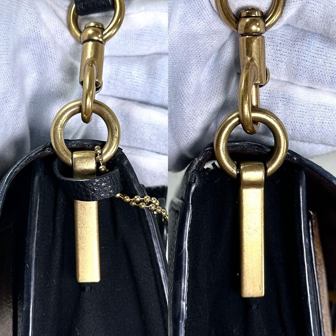 【極美品】コーチ 79337 タビー シグネチャー 3way ハンドバッグ 黒