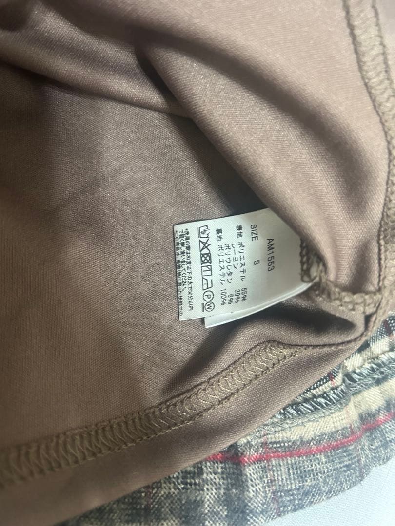 スカート ANDMARY Monica check pleats mini skirt