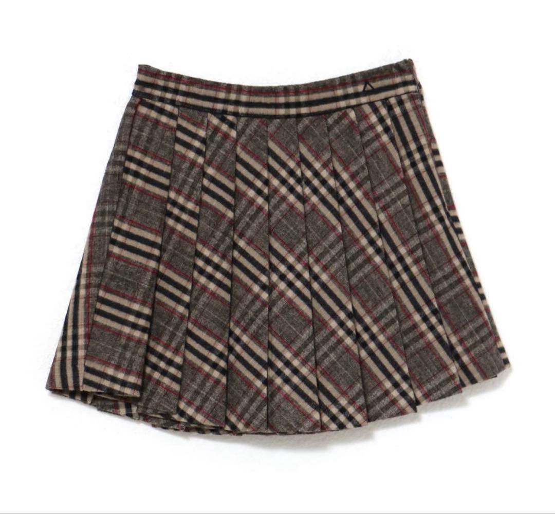 スカート ANDMARY Monica check pleats mini skirt