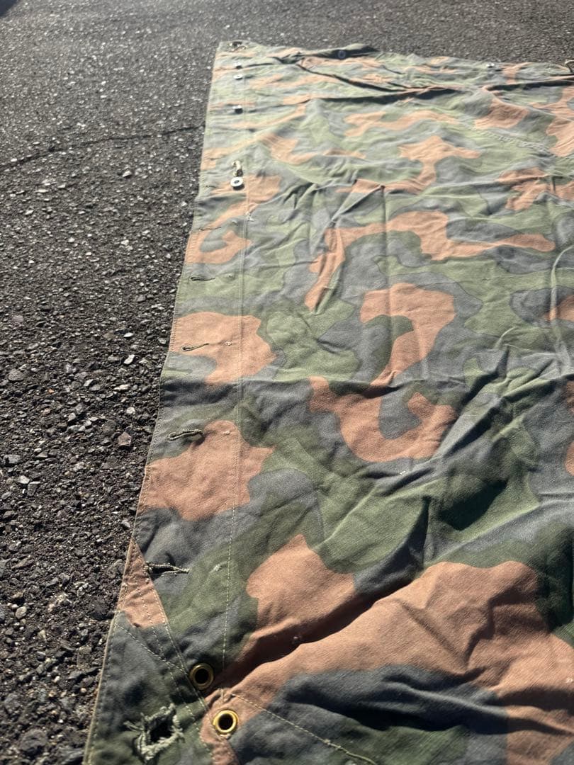 ノルウェー 軍幕 ２枚セット カモ柄 迷彩柄 軍放出品