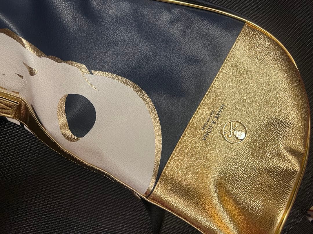 マークアンドロナ キャディバッグ ネイビー ゴールド