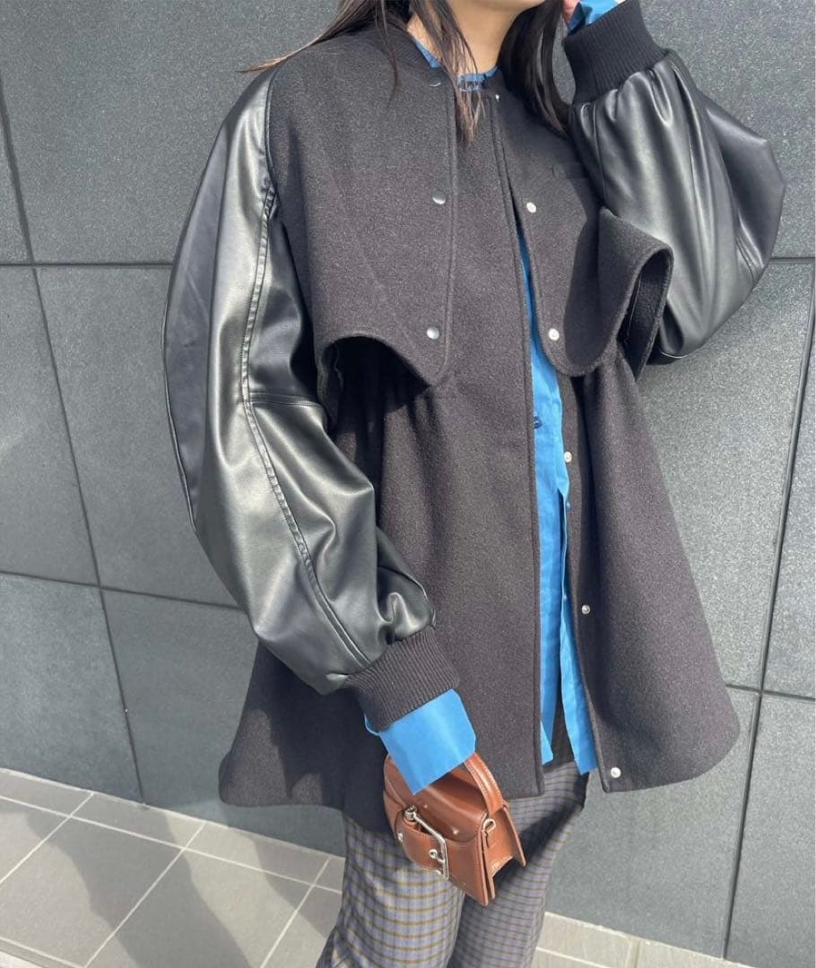 ジャケット・アウター ameri vintage UND LAYERED STADIUM JUMPER