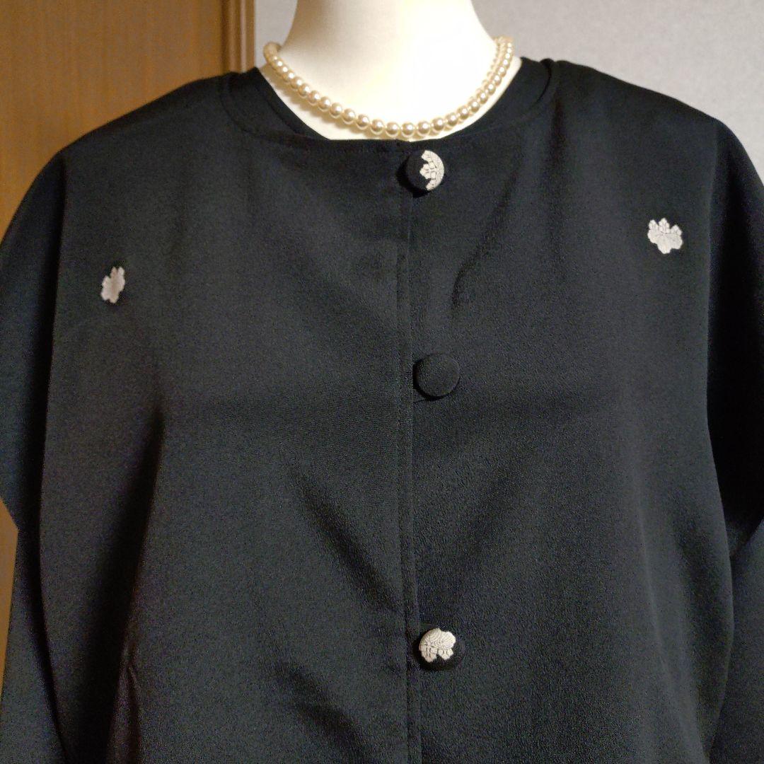 ぶ*ん様 【未使用正絹黒留袖】ロングワンピース4点セット　作家物　L〜LL