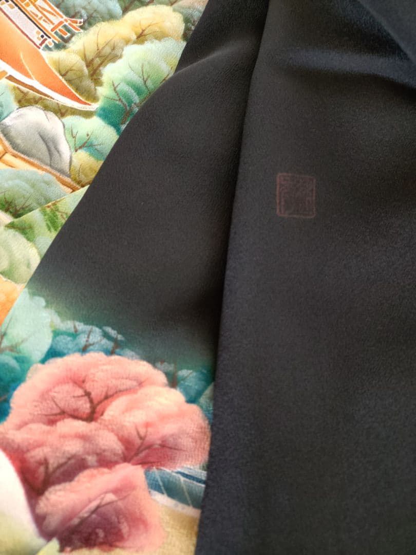 ぶ*ん様 【未使用正絹黒留袖】ロングワンピース4点セット　作家物　L〜LL