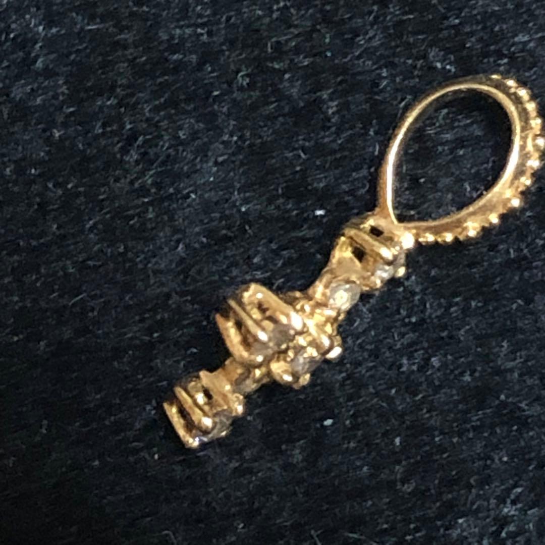 ☆びーちゃん☆ ☆アガットクラシック★K18ダイヤモンドクロスチャーム