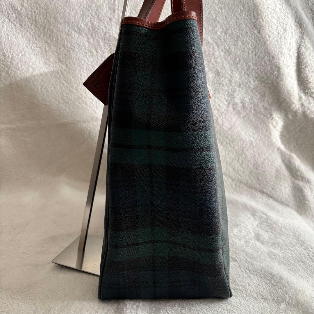 ✨️美品 ポロラルフローレン トートバッグ PVCレザー グリーン ヴィンテージ