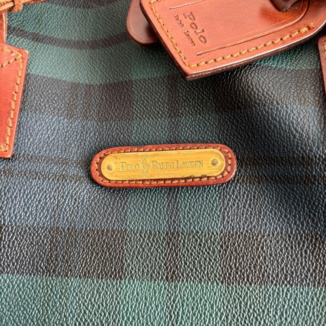 ✨️美品 ポロラルフローレン トートバッグ PVCレザー グリーン ヴィンテージ