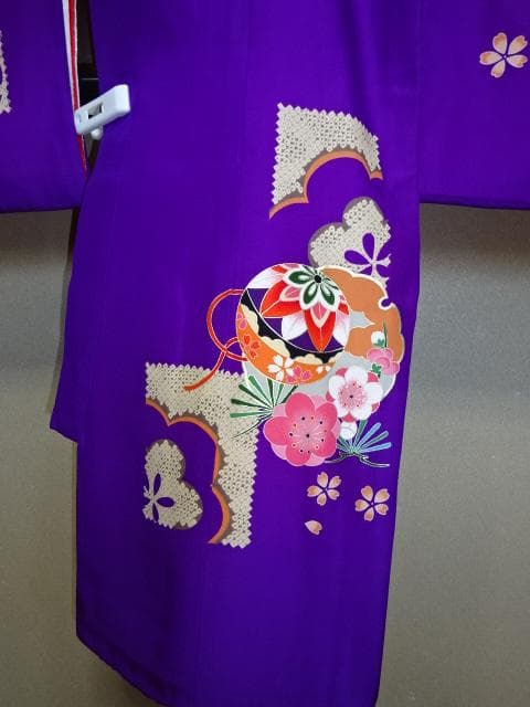 産着一つ身　女児　紫色