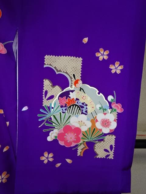 産着一つ身　女児　紫色