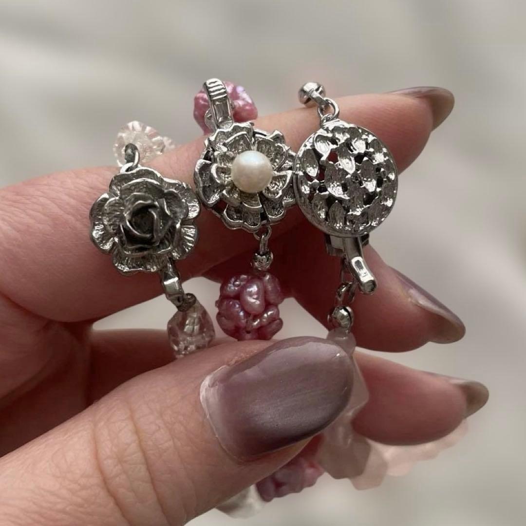 は*ま様 昭和レトロアクセサリー天然石ネックレス12点セットまとめてsilver