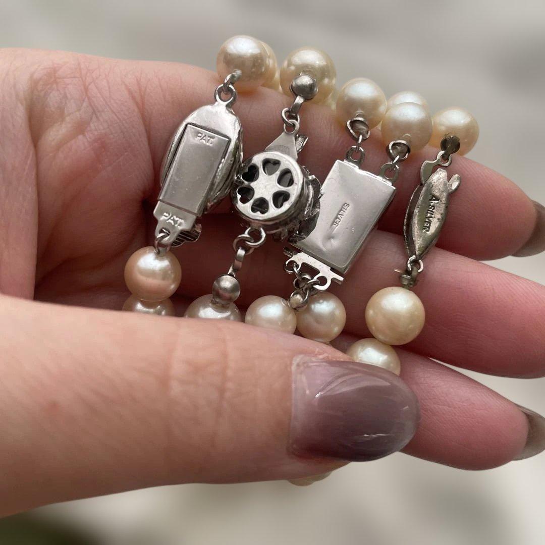 は*ま様 昭和レトロアクセサリー天然石ネックレス12点セットまとめてsilver